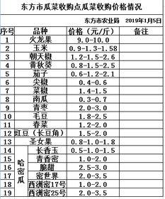 东方今日瓜菜价格,新鲜资讯一览