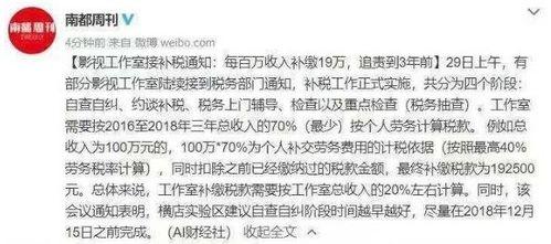 明星网红补缴税款案例,税务合规警示录