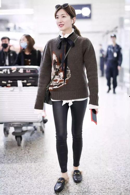 明星网红针织衫图片,明星同款，温暖时尚两不误